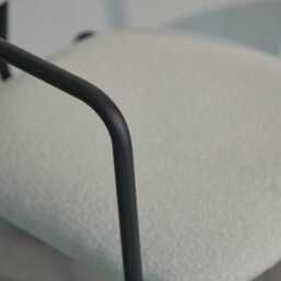 Luca Light Beige Boucle Dining Chairs - Set of 4 - Black Legs - thumbnail 4