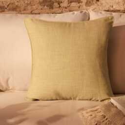 Camber 45x45cm Garden Scatter Cushion Cover - Sage Green with Green Piping - thumbnail 1