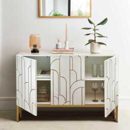 Gatsby 3 Door Sideboard - Snow White - thumbnail 2
