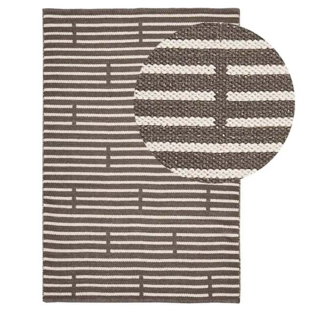 Rushall Wool and Cotton Rug - Gunmetal Grey - 160 x 230cm - image 1