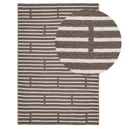 Rushall Wool and Cotton Rug - Gunmetal Grey - 160 x 230cm - thumbnail 1