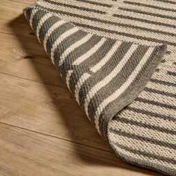 Rushall Wool and Cotton Rug - Gunmetal Grey - 160 x 230cm - thumbnail 2