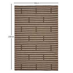 Rushall Wool and Cotton Rug - Gunmetal Grey - 160 x 230cm - thumbnail 6