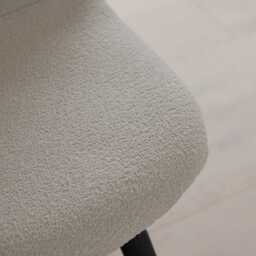 Ellis Light Beige Boucle Dining Chairs - Set of 2 - Black Oak Legs - thumbnail 4