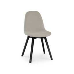 Ellis Light Beige Boucle Dining Chairs - Set of 2 - Black Oak Legs - thumbnail 6