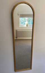Ingham 140x40cm Wooden Arch Mirror - Natural - thumbnail 4
