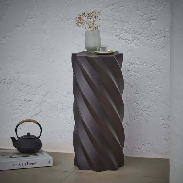 Bianca Concrete Garden Side Table - Black - image 1