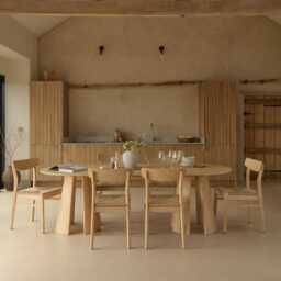 Farren Whitewash Oval Dining Table Set - 6 Seater - Faye Dining Chairs - Whitewash Oak Legs - thumbnail 2