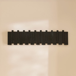 Lowell Wooden Folding Coat Rack - Black Oak