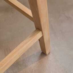 Nolan Fawn Linen Bar Stool - Whitewash Oak Legs - thumbnail 5