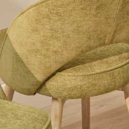 Marilyn Green Dining Chairs - Set of 2 - Whitewash Legs - thumbnail 5