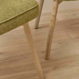 Marilyn Green Dining Chairs - Set of 2 - Whitewash Legs - thumbnail 6