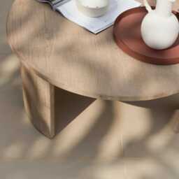 Mali Wooden Garden Coffee Table - Brushed Light Acacia - thumbnail 4