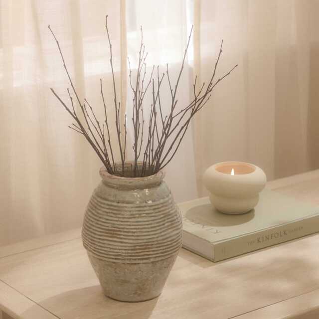 Evora 21cm Ceramic Vase - Sea Blue - image 1