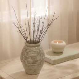Evora 21cm Ceramic Vase - Sea Blue - thumbnail 1