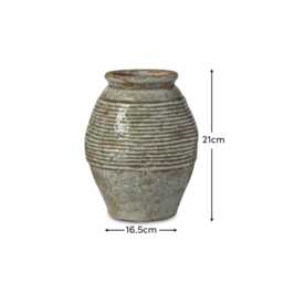 Evora 21cm Ceramic Vase - Sea Blue - thumbnail 4