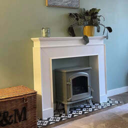 Ember 110cm Fireplace Surround - Snow White - thumbnail 2