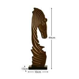 Newbury 44cm Metal Horse Ornament - Gold - thumbnail 6