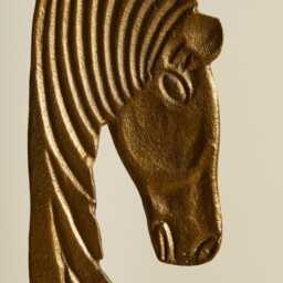 Newbury 44cm Metal Horse Ornament - Gold - thumbnail 3