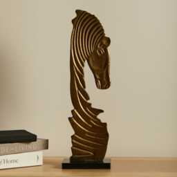 Newbury 44cm Metal Horse Ornament - Gold - thumbnail 2
