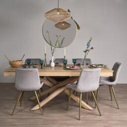 Amelia Whitewash Wood Dining Table - Non Extendable - thumbnail 1
