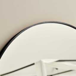 Ingham 180 x 90cm Metal Arch Floor Mirror - Black - thumbnail 4
