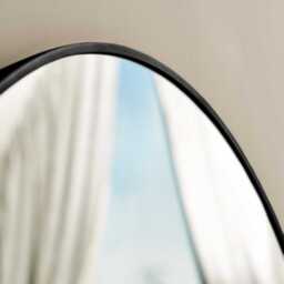 Ingham 180 x 90cm Metal Arch Floor Mirror - Black - thumbnail 5