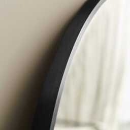 Ingham 180 x 90cm Metal Arch Floor Mirror - Black - thumbnail 2