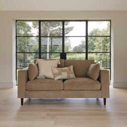 Emily 2 Seater Sofa - Driftwood with Dark Oak Legs - thumbnail 1
