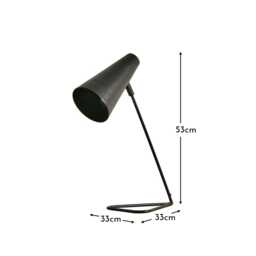 Thurdon 53cm Metal Desk Lamp -  Black - thumbnail 6