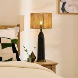 Stedham 52cm Metal Table Lamp Base - Black & Gold - thumbnail 1