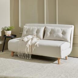Una 2 Seater Double Sofa Bed - Oatmeal Linen - thumbnail 1