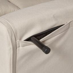 Una 2 Seater Double Sofa Bed - Oatmeal Linen - thumbnail 4