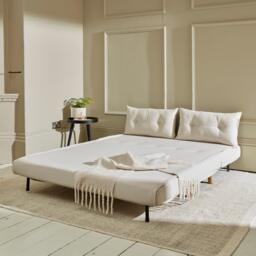 Una 2 Seater Double Sofa Bed - Oatmeal Linen - thumbnail 2