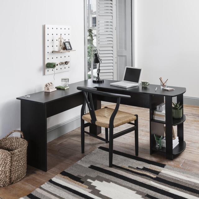 Essie L Shaped Desk in Black - image 1