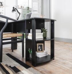 Essie L Shaped Desk in Black - thumbnail 4