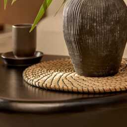 Alder Mango Wood Coffee Table - Jet Black - thumbnail 3
