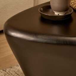 Alder Mango Wood Coffee Table - Jet Black - thumbnail 5
