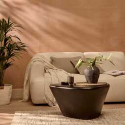 Alder Mango Wood Coffee Table - Jet Black - thumbnail 2