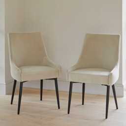Maeve Clay Dining Chairs - Set of 2 - Black Legs - thumbnail 1