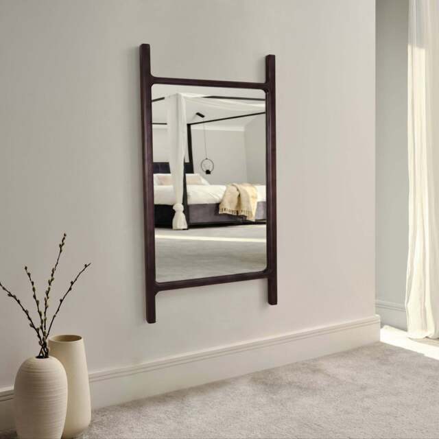 Bastian 60cm x 120cm Wall Mirror - Coffee Brown Paulownia - image 1