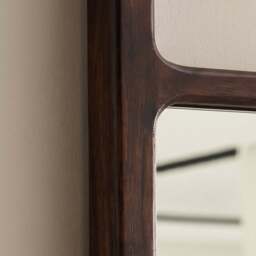 Bastian 60cm x 120cm Wall Mirror - Coffee Brown Paulownia - thumbnail 3