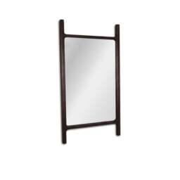 Bastian 60cm x 120cm Wall Mirror - Coffee Brown Paulownia - thumbnail 4