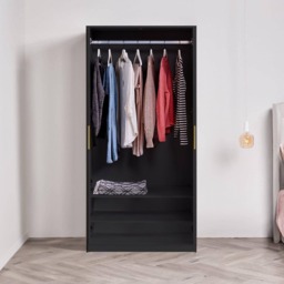 Essie 4 Piece Bedroom Set - 5 Chest of Drawers - Pitch Black - thumbnail 3