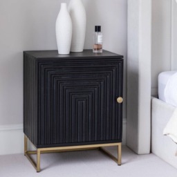 Rayna Bedside Table - Jet Black - thumbnail 1