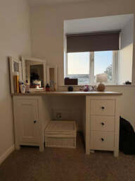 Bampton 3 Drawer Desk - Alabaster White - thumbnail 6