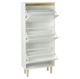 Iliana Shoe Cabinet - 3 Door - White - thumbnail 5