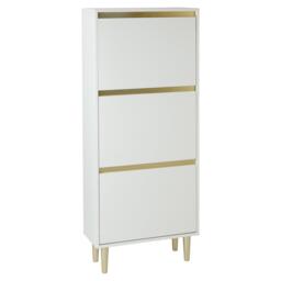 Iliana Shoe Cabinet - 3 Door - White - thumbnail 4