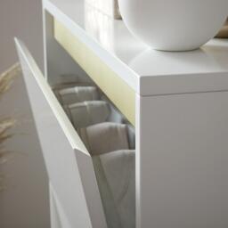 Iliana Shoe Cabinet - 3 Door - White - thumbnail 3