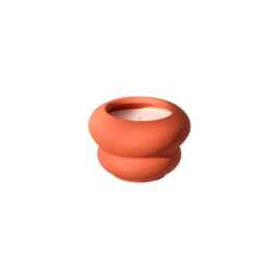 Surbiton Single Wick 9cm Ceramic Candle - Oud Wood & Rose Scent In Paprika - thumbnail 4